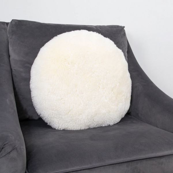 Talia Round Cushion - Ivory